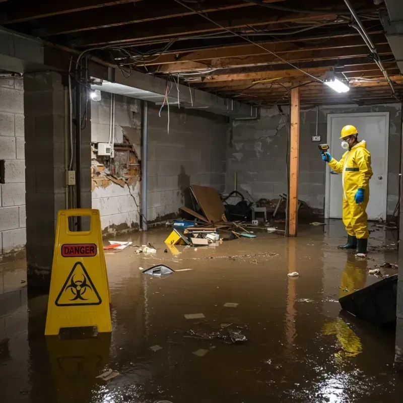 Flooded Basement Electrical Hazard in Miamisburg, OH Property